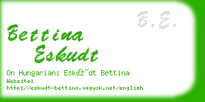 bettina eskudt business card